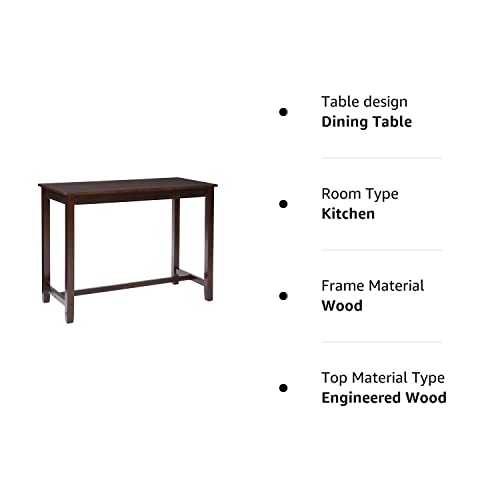 Linon Espresso 42 inch Bar Height Pub Claridge Table Linon