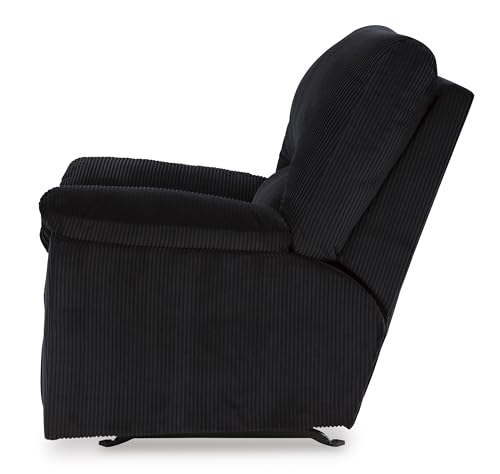Signature Design by Ashley SimpleJoy Casual Rocker Recliner with Pillow-Top Armrest, Black