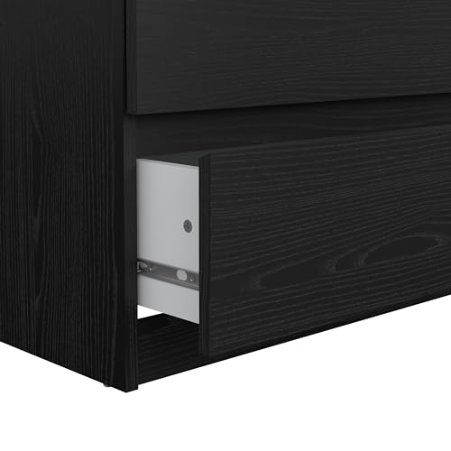 Tvilum 6 Drawer Double Dresser, Black Woodgrain Tvilum