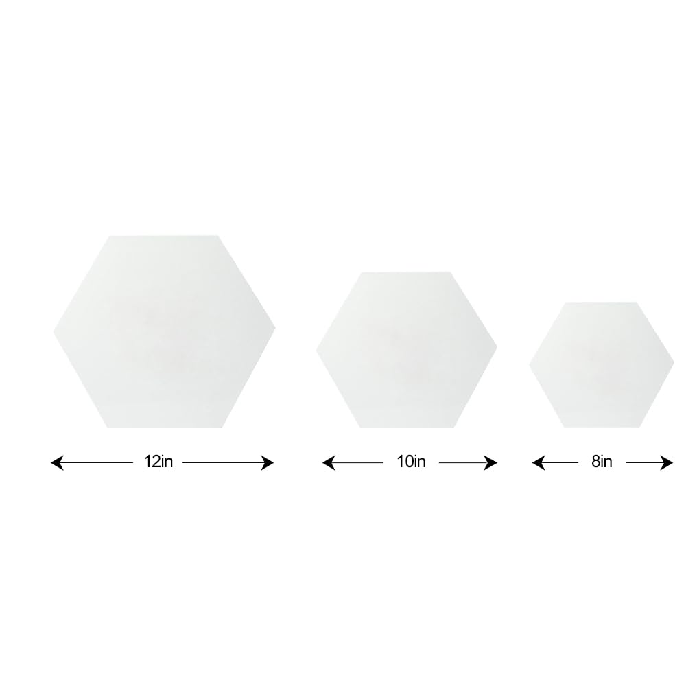 TRANSON 3 Sizes Hexagon Shaped Stretched Canvas Primed Ready for Painting TRANSON