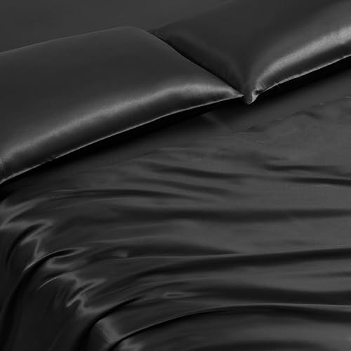 Juicy Couture Modern Black Leopard Satin Queen Comforter Set - Luxury Bed in a Bag – Soft & Stylish 8-Piece Bedding Collection Juicy Couture