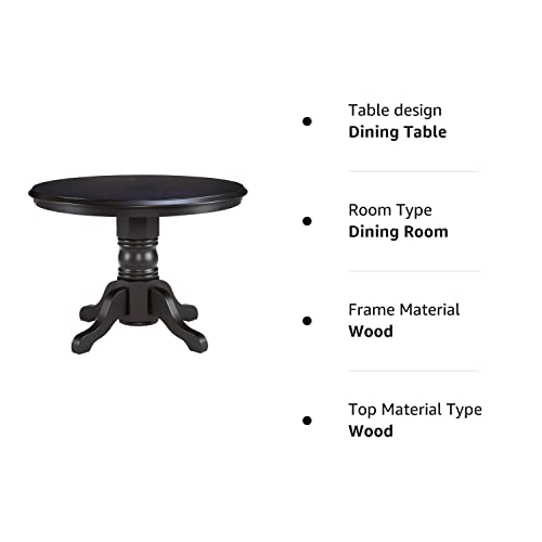 Classic Black 42" Round Pedestal Dining Table by Home Styles homestyles