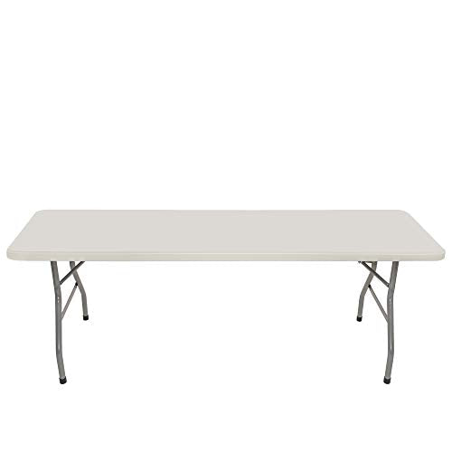 OEF Furnishings 8 Foot Heavy Duty Folding Table, 30" x 96", Light Grey OEF Furnishings