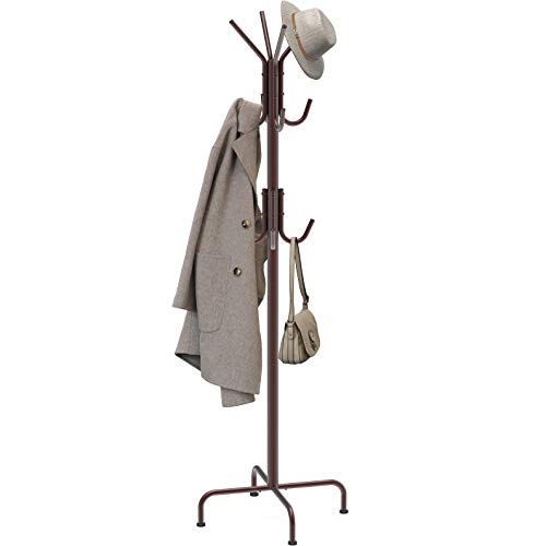 Simple Houseware Standing Coat and Hat Hanger Organizer Rack, Bronze Simple Houseware