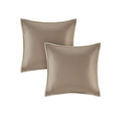 Madison Park Camelia Cozy Comforter Set-Trendy Design All Season Down Alternative Luxury Bedding with Matching Shams, Decorative Pillows, California King (104 in x 92 in), Natural 8 Piece Madison Park