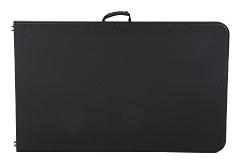 COSCO Fold-in-Half Banquet Table w/Handle, 8ft, Black Cosco