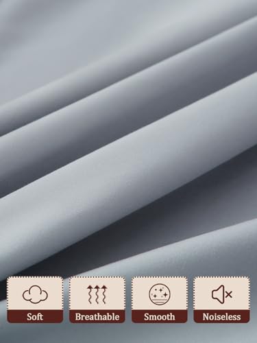 Akicia Twin Fitted Sheet for Air Mattress, with 18-24 Inch Extra Deep Pocket, Soft Breathable Air Bed Mattress Sheet Cover for Inflatable Bed, Grey Akicia