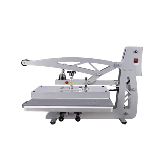16" x 24" Auto-Open Dual Station Heat Press Machine, Semi-Automatic Magnetic Slide-Out Sublimation Transfer Printer with Threadable Lower Platen, 110V 2000W Yestar