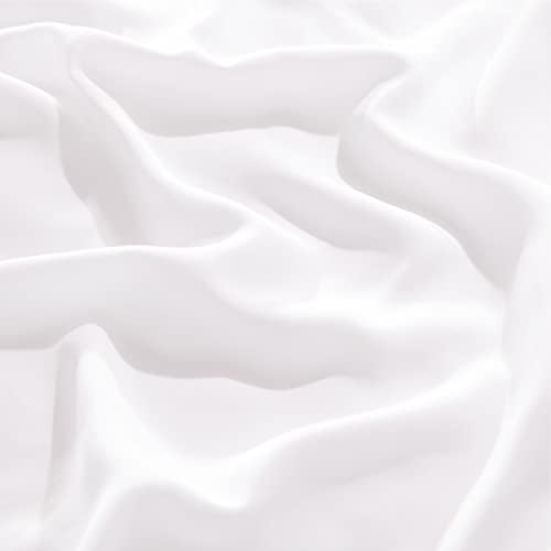Bedsure Full Size Bed Sheets, Cooling Sheets, Rayon Derived from Bamboo, Deep Pocket Up to 16", Breathable & Soft, Hotel Luxury Silky Bedding for Hot Sleepers, White Bedsure