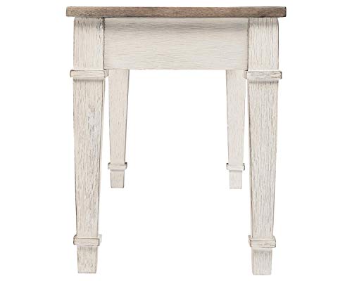 Signature Design by Ashley Skempton Farmhouse Storage Bench, White & Light Brown Signature Design by Ashley