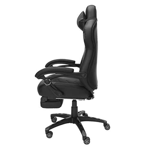 RESPAWN 110 Pro Gaming Chair - Gaming Chair with Footrest, Reclining Gaming Chair, Video Gaming Computer Desk Chair, Adjustable Desk Chair, Gaming Chairs For Adults With Headrest Pillow - Grey RESPAWN