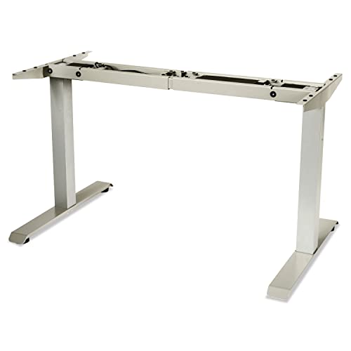 Alera 2-Stage Electric Adjustable Table Base, 48 to 72w x 24 to 36d x 27.5 to 47.2h, Gray Alera