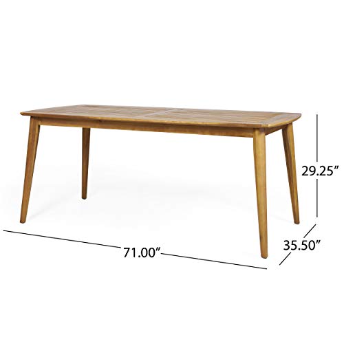 Christopher Knight Home Ashley Outdoor 7 Piece Acacia Wood Dining, Teak and Dark Gray Christopher Knight Home