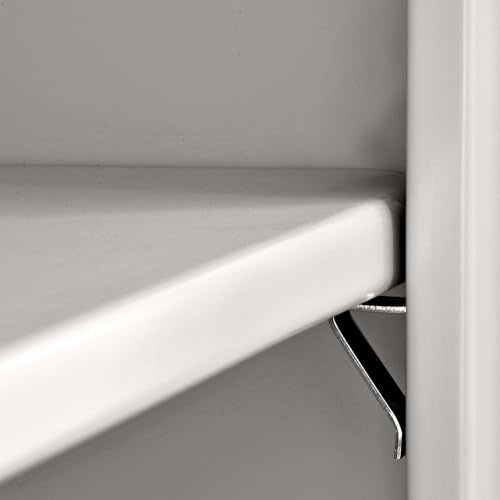 Sandusky Lee CAC1362472-05 Combination Garage Storage Cabinet, Steel Utility Cabinet with Adjustable Shelves, 72" H, Dove Gray Sandusky