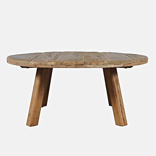 Jofran Reclamation 36" Round Rustic Reclaimed Solid Wood Coffee Table Jofran Inc.