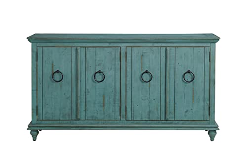 Martin Svensson Home Garden District Rustic Turquoise Solid Wood 65" TV Stand Martin Svensson Home