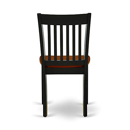 East West Furniture WENO5-BCH-W 5 Piece Kitchen Set for 4 Includes a Rectangle Room Table with Butterfly Leaf and 4 Dining Chairs, 42x60 Inch East West Furniture