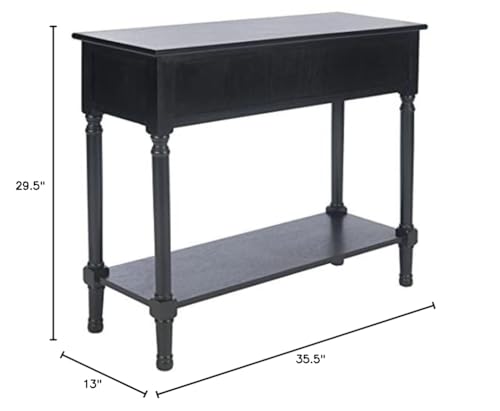 Safavieh Home Collection Allura Black 2-Drawer Bottom Shelf Console Table Safavieh