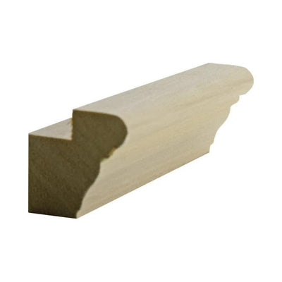 EWLR14 Kitchen Cabinet Light Rail Nose and Cove Ogea Moulding, 1-3/8" x 1-3/8", Poplar, 94"