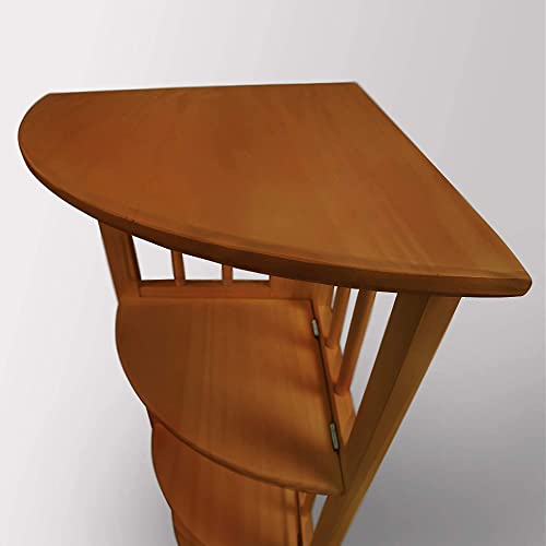 Casual Home 4-Shelf Corner Folding Bookcase, Honey Oak Casual Home