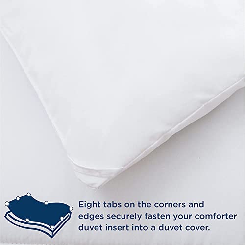 Casa Platino Quilted Bedding Comforter Twin Size - Duvet Insert with 8 Tabs - Super Soft, Comfy & Cozy All Season Twin Size Comforter - Down Alternative Bed Comforters - 66"x88", White Comforters Casa Platino
