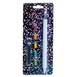 makerflo 12 Pieces Sublimation Mechanical Pencils With Erasers, 0.7MM Lead Refills, and Removable Chamber For Students, Drawing Writing Sketching Smudge Free