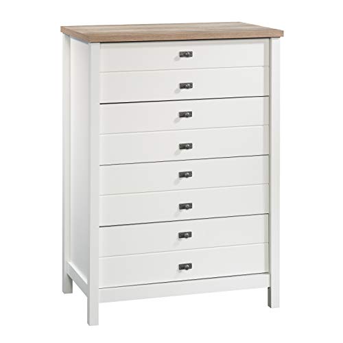Sauder Cottage Road 4-Drawer Chest, Soft White finish, L: 32.44" x W: 19.29" x H: 44.92" Sauder