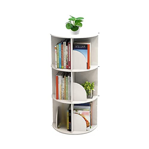 Toytexx Inc and Design 3 Tier 360° Rotating Stackable Shelves Bookshelf Organizer (White) TOYTEXX INC & DESIGN