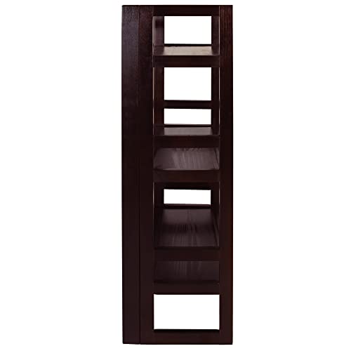 Casual Home 3-Shelf Folding Student Bookcase (20.75" Wide)-Espresso Casual Home