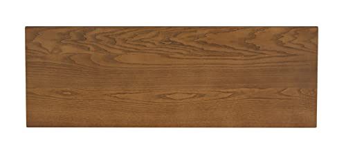 Powell Backless Dining Wood Top Willow Bench, White & Honey Brown Powell