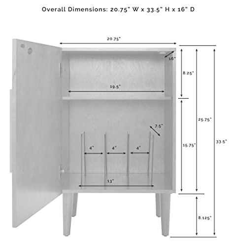 Crosley Furniture Everett Record Player Stand with Storage for Vinyl Records, Mahogany Crosley