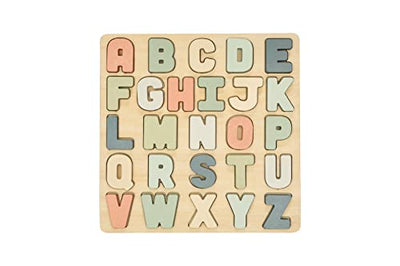 Pearhead Wooden Alphabet Puzzle, Easter Basket Stuffers Toddler Boys and Girls, Colorful ABC Letters, Interactive Learning Board Educational Toy, Baby and Toddler Ages 1+ Years