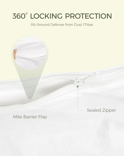 FAUNNA 100% Cotton Duvet Cover, Hypoallergenic Bed Bug Proof White Minimalist Comforter Cover Zipper,Featuring Antimicrobial Product Protection for Enhanced Freshness Breathable Duvet Protector(Full) FAUNNA