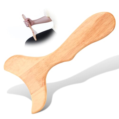 Aeaocvo Wood Therapy Tools for Body Sculpting, Wooden Lymphatic Drainage Massager, Handheld Wood Gua Sha Tools, Body Sculpting Tools for Cellulite Reduction, Muscle Tension Relief, Body Contouring Aeaocvo