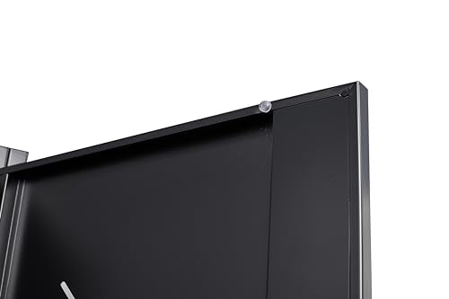 Generic Metal Locker Storage Cabinets, 72” Black Tall Steel Locker, Lockable Doors for Home, Garage. Garden OM566 WoodArtSupply