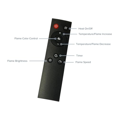 Modern Ember Uptown 23" Smart Electric Fireplace Insert, Alexa/WiFi Enabled - Includes Remote, 1,000 Sq Ft Electric Heater with Realistic Ember Bed & Log Set, Brick Background Modern Ember