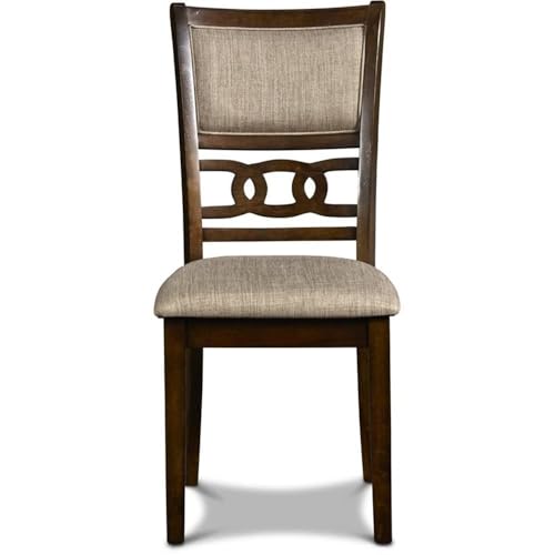 Pemberly Row Solid Wood 5-Piece Round Dining Set in Cherry Brown Pemberly Row
