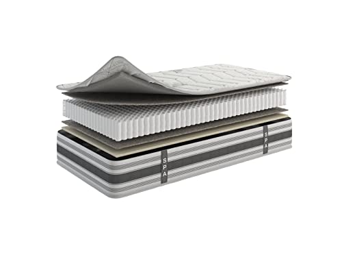 Ottomanson 12" Twin Mattress in a Box Made in USA, Firm Mattress, Hybrid Mattress Cool Improved Airflow with Edge to Edge Pocket Coil, Bed in A Box, Ottopedic Ottomanson