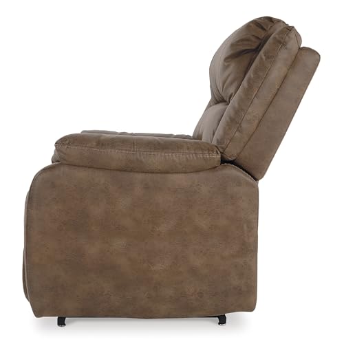 Signature Design by Ashley Yandel Faux Leather Electric Power Lift Recliner for Elderly, Brown Signature Design by Ashley