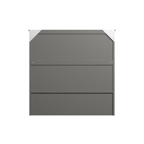 AFI, Hamilton Twin XL Murphy Bed Chest with 6" Mattress, Storage Drawer, and Built-in USB Charger, Grey AFI
