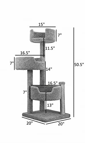 New Cat Condos Real Wood and Carpeted Cat Tree New Cat Condos