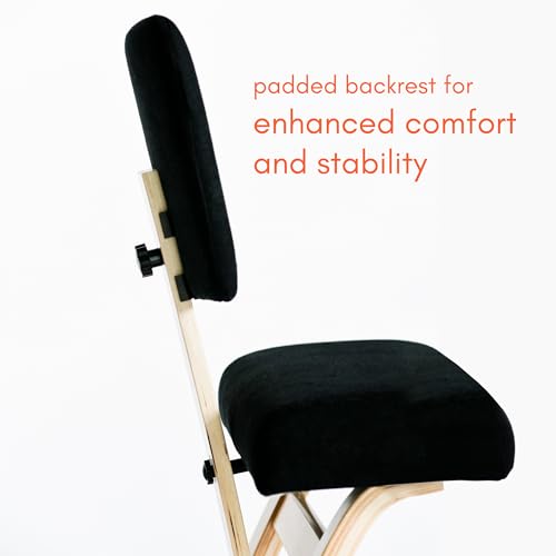 Sleekform East Austin Kneeling Chair, Posture Support Comfortable Ergonomic Kneeling Chair, Natural Back Pain Relief, Best for Posture Sleekform