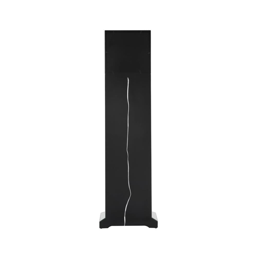 Acme Noralie Grandfather Clock in Mirrored & Faux Diamonds Acme