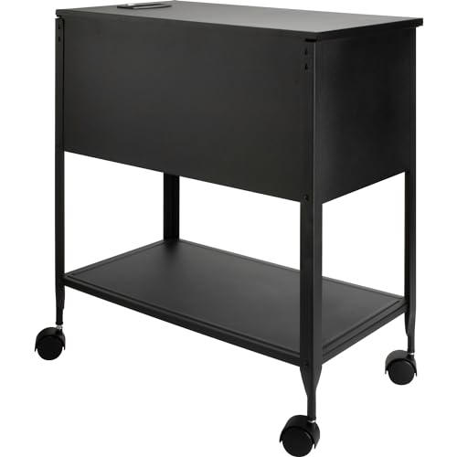 Lorell® Steel Locking Letter-Size Mobile File Cart, Black Lorell