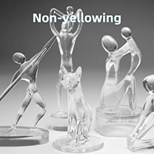 RESIONE Clear 3D Printer Resin: G217 Clear Resin 3D Printer Liquid with Non-Yellowing - Tough ABS Like Resin with High Transparency for DLP MSLA LCD 3D Printing (1000g) RI RESIONE