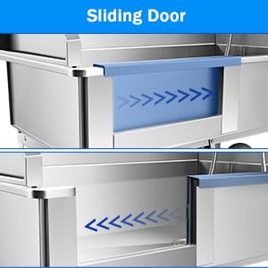 WSSEY 34'' Dog Washing Station for Small Dogs Grooming Tub Bathing Station Professional Pet Wash Station Bathtub for Home with Sliding Door, Faucet, Steps WSSEY