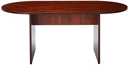 Lorell 72" Oval Conference Table, Top and Base, Cherry Lorell
