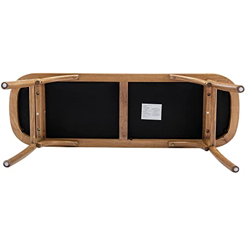 DM Furniture Farmhouse Wood Bench Small Entry Way Bench Seat Narrow Dining Bench Bed End Indoor Bench for Living Room Foyer Indoor, Uphostered Bench DM Furniture