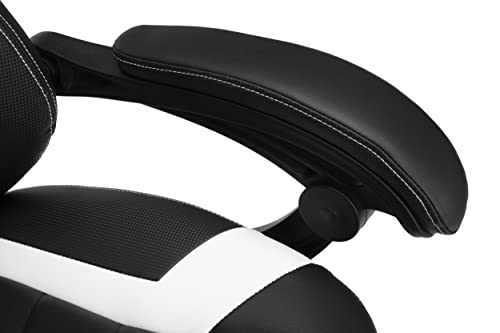 RESPAWN 110 Pro Gaming Chair - Gaming Chair with Footrest, Reclining Gaming Chair, Video Gaming Computer Desk Chair, Adjustable Desk Chair, Gaming Chairs For Adults With Headrest Pillow - White RESPAWN