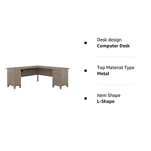 Bush Furniture Somerset 72W L Shaped Desk with Storage in Ash Gray Bush Business Furniture
